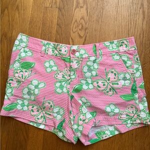 Lilly Pulitzer Callahan shorts Pink and Green Floral Women's size 12 Shorts